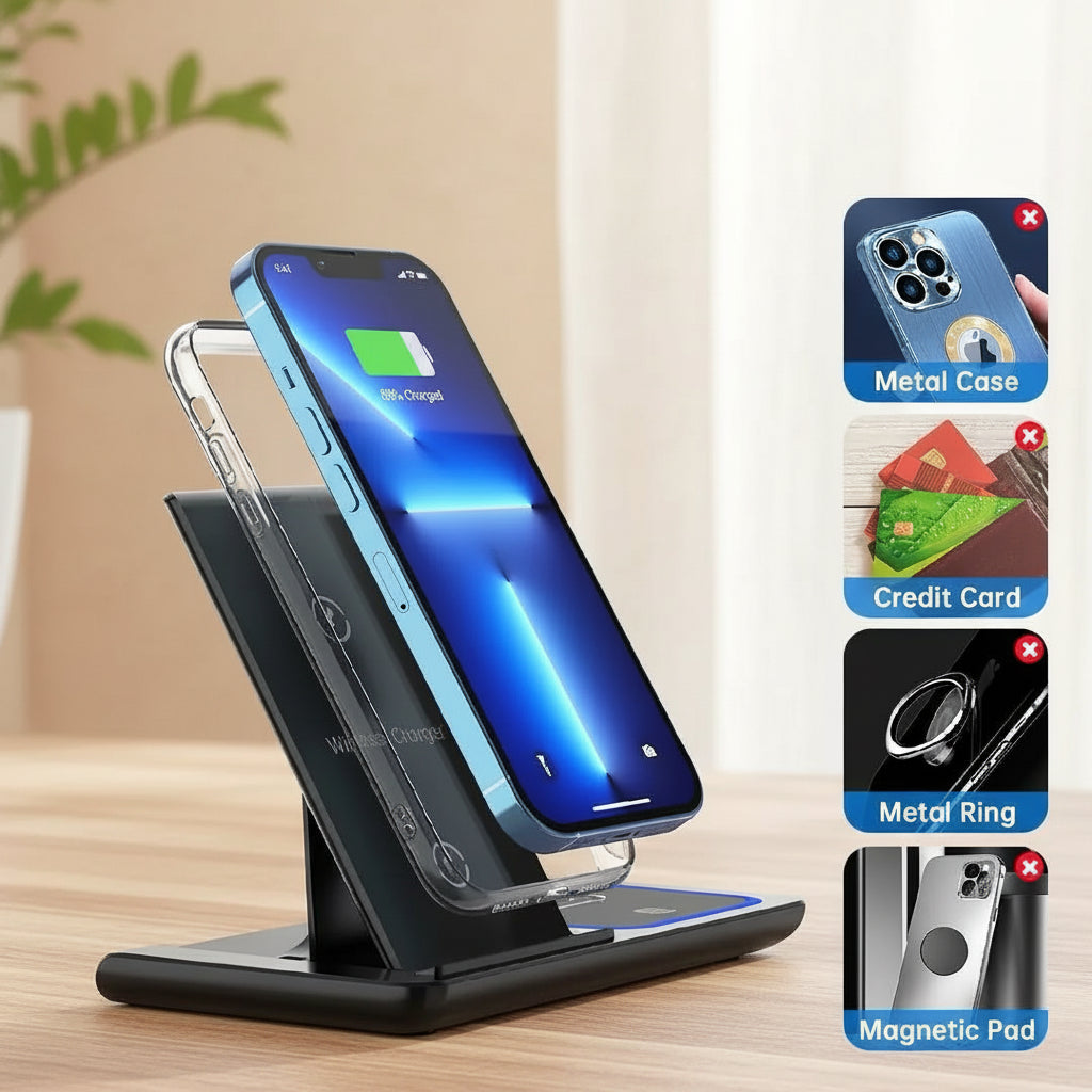 Cargador Inalambrico 3 en 1 lifestyle